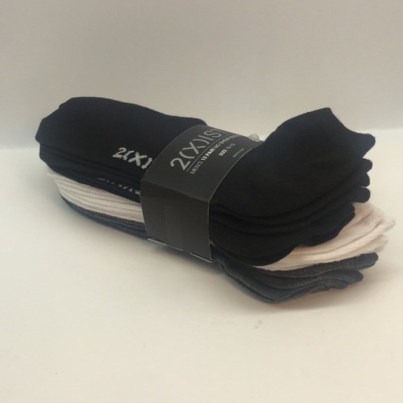 2(X) IST MENŚ 10 PAIR NO SHOW SOCKS SIZE 10-13 - Picture 10 of 16